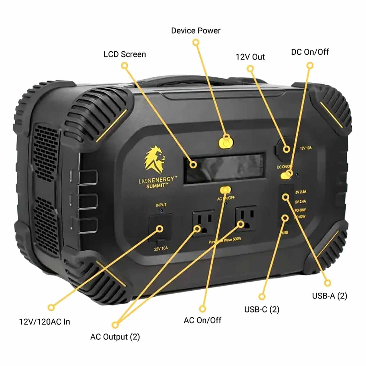 Lion Energy - Summit Portable Power Station 665Wh / 530W